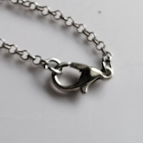 Necklace Purple Stone Silver Tone Women's 18" Delicate - Picture 3 of 3